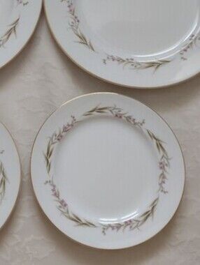 Japan Dining Set Plates Pink Flower Painted Prestige